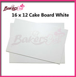 Cake Board Rectangle (12x10 or 16x12 in Silver, Black and White)